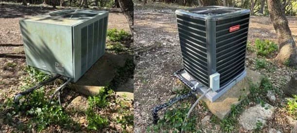 Condenser before and after Condenser before and after